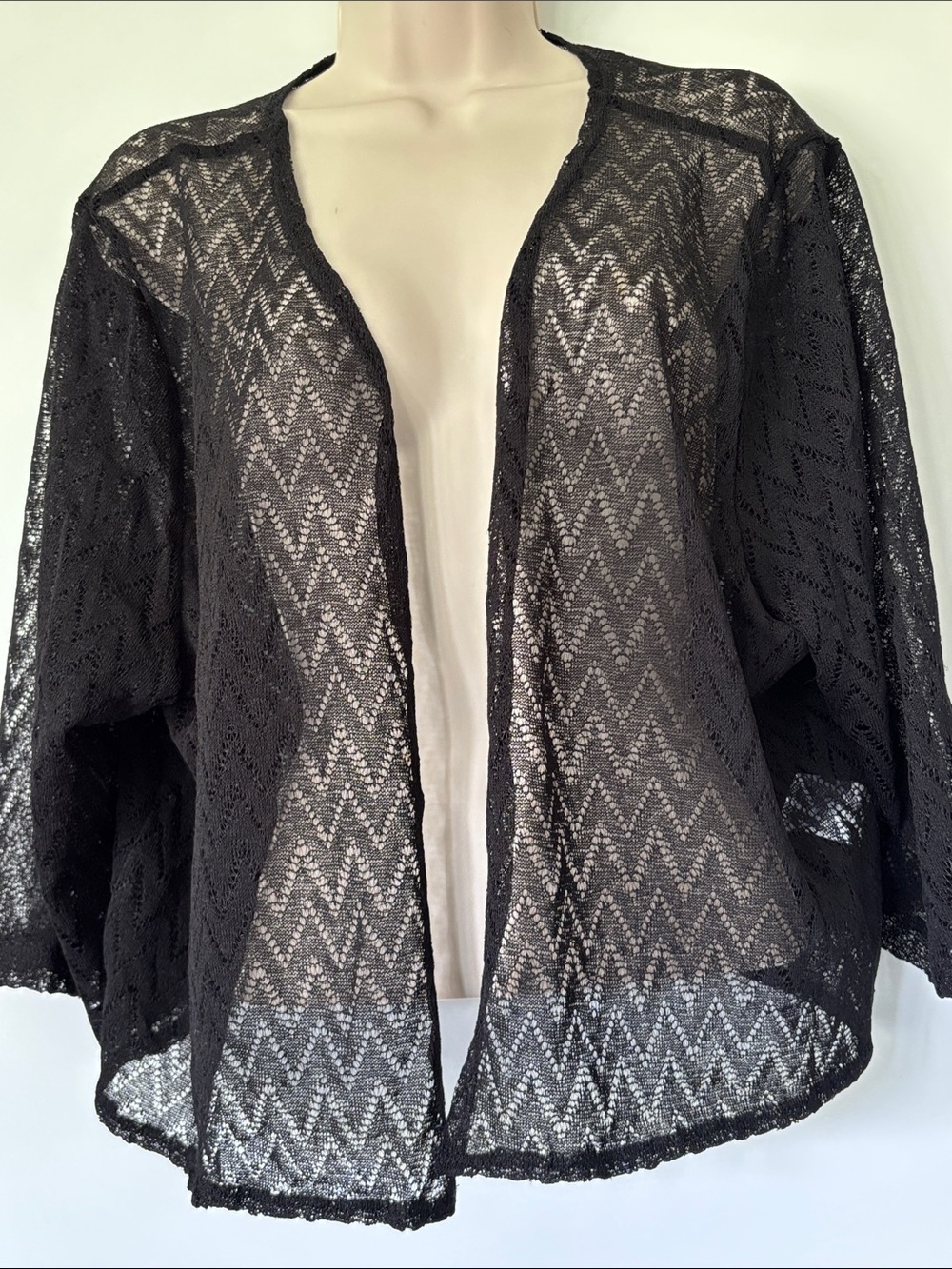 NWT Penningtons black lace lacy shrug